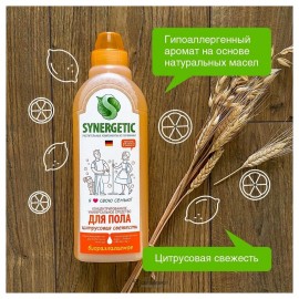 Средство для мытья пола Цитрусовая свежесть 750 мл Synergetic 110784