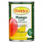 Манго половинками в собственном соку консервированное 420 г Iberica 110799