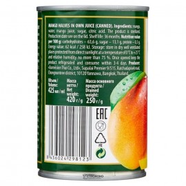 Манго половинками в собственном соку консервированное 420 г Iberica 110799