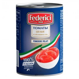 Томаты очищенные целые в собственном соку консервированные 425 мл Federici 110801