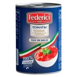 Томаты резаные в собственном соку с базиликом консервированные 425 мл Federici 110803