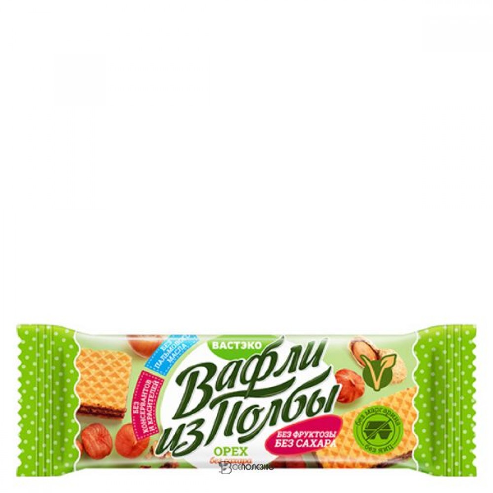 Вафли из полбы Орех без сахара 15 г Вастэко 110861
