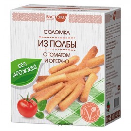 Соломка из полбы Томат и орегано без дрожжей 150 г Вастэко 110880