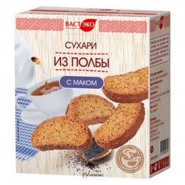 Сухари из полбы с маком 170 г Вастэко 110886