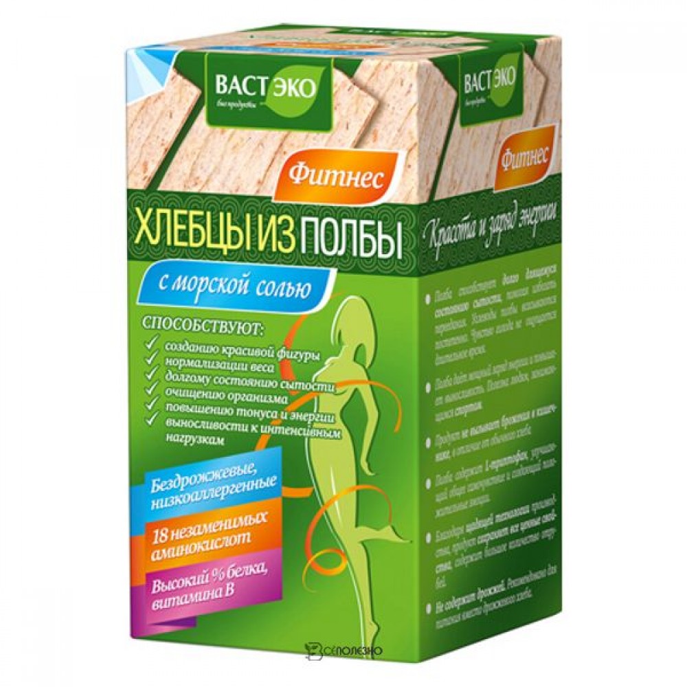 Хлебцы из полбы ломтики с морской солью 90 г Вастэко 110906