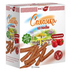 Соломка цельнозерновая из полбы с паприкой бездрожжевая 150 г Вастэко 110945