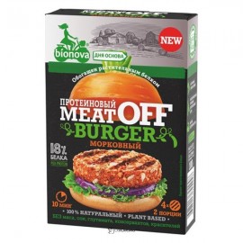 Сухая смесь для приготовления овощных протеиновых бургеров MeatOFF бургер Морковный 100 г Bionova 110983