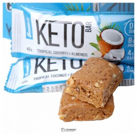 Батончик KETO Тропический кокос и миндаль неглазированный Bombbar 40 г 111101