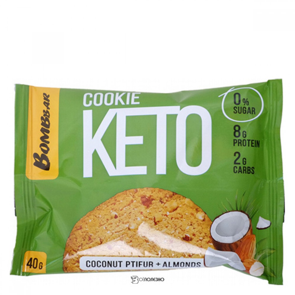 Печенье KETO Кокосовый птифур и миндаль неглазированное Bombbar 40 г 111113