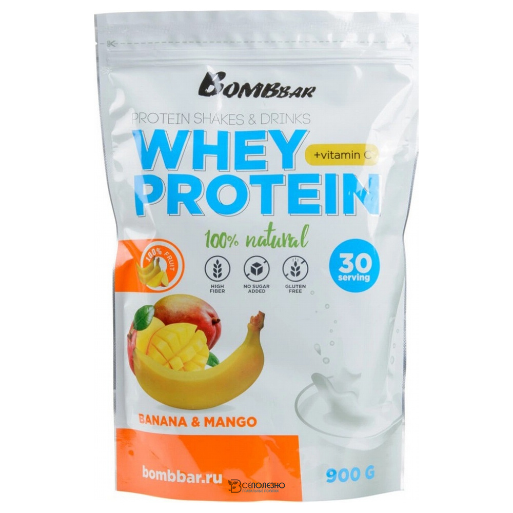 Коктейль протеиновый Банан-Манго Bombbar 900 г 111116