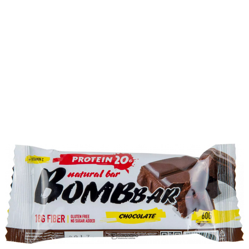 Батончик протеиновый Шоколад Bombbar 60 г 111122