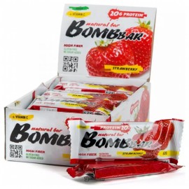 Батончик протеиновый Клубника Bombbar 60 г 111125