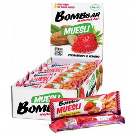 Батончик мюсли Клубника мультизлаковый Bombbar 45 г 111136