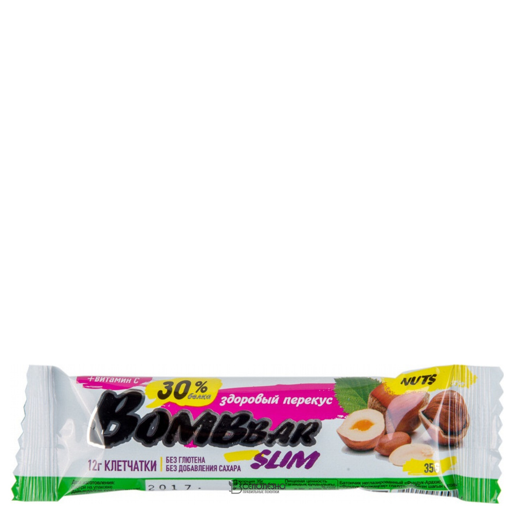 Батончик Арахис неглазированный Bombbar 60 г 111146