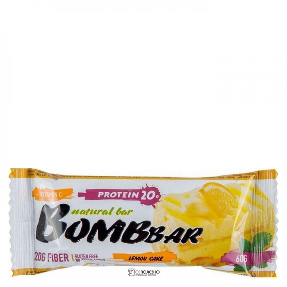 Батончик Лимонный торт неглазированный Bombbar 60 г 111147