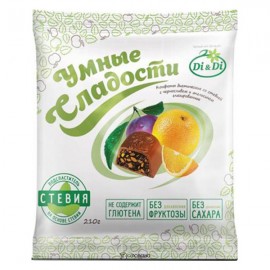 Конфеты со стевией Чернослив и апельсин глазированные Умные сладости 210 г 111162