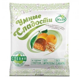 Конфеты со стевией Курага и грецкий орех глазированные Умные сладости 210 г 111172