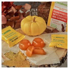 Мармелад желейный на фруктозе Живые конфеты из свежих фруктов Жасмин и Гибискус Лакомства для здоровья 170 г 111180