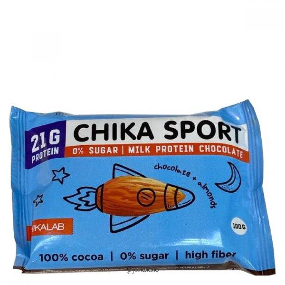 Молочный шоколад с миндалём 100 г CHIKALAB 111333