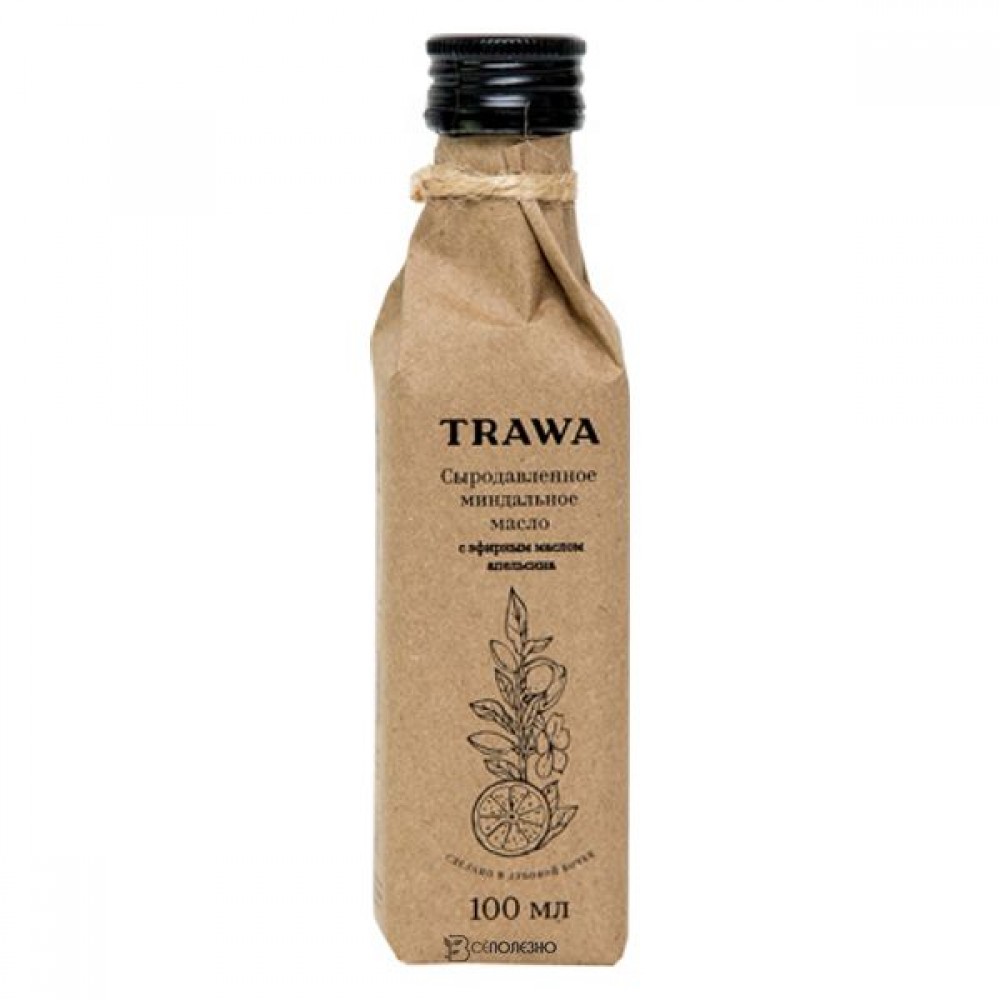 Масло миндальное с эфирами апельсина сыродавленное 100 мл Trawa 111865