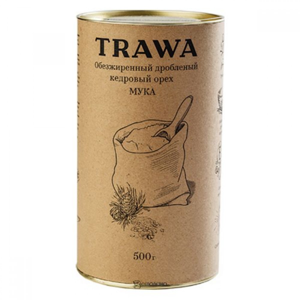 Мука из обезжиренного кедрового ореха 500 г Trawa 111886
