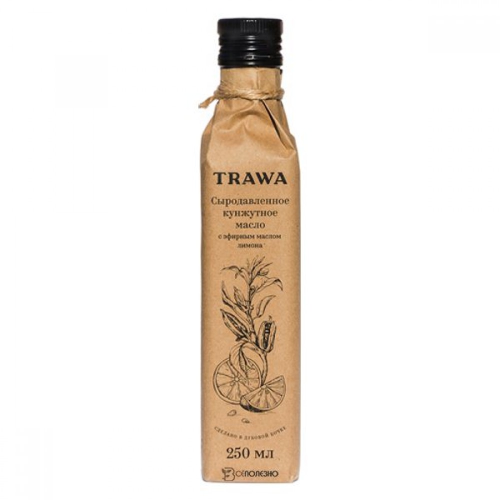 Масло кунжутное с эфирным маслом лимона сыродавленное 250 мл Trawa 111897