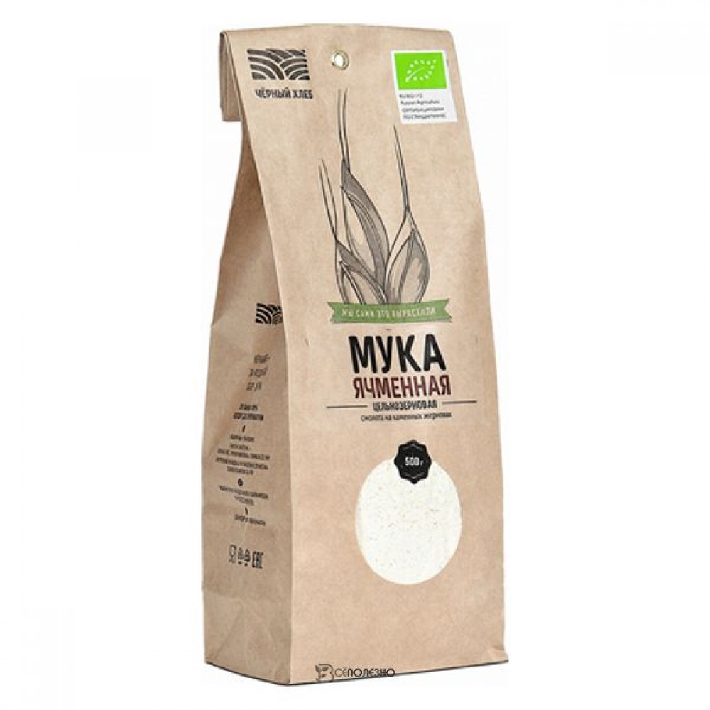 Мука ячменная цельнозерновая био 500 г Чёрный хлеб 111937