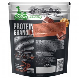 Гранола протеиновая С шоколадом без сахара 280 г BIONOVA 111981