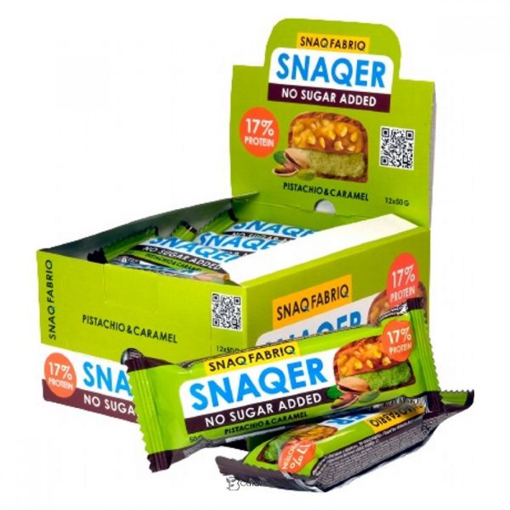 Батончик глазированный Фисташка и карамель 50 г SNAQ FABRIQ 112001
