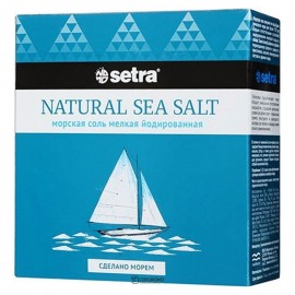 Соль морская мелкая йодированная 500 г SETRA 112837