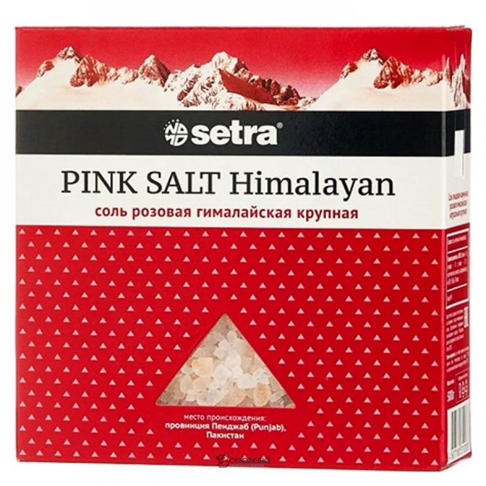 Соль розовая гималайская крупная 500 г SETRA 112845