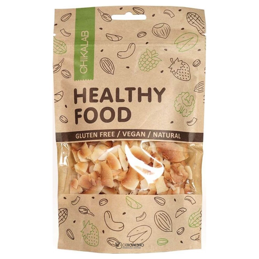 Кокос премиум чипсы слабой обжарки 70 г CHIKALAB 113091