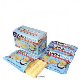 ChikaSport Шоколад белый с миндалем и кокосовыми чипсами 100 г CHIKALAB 113114