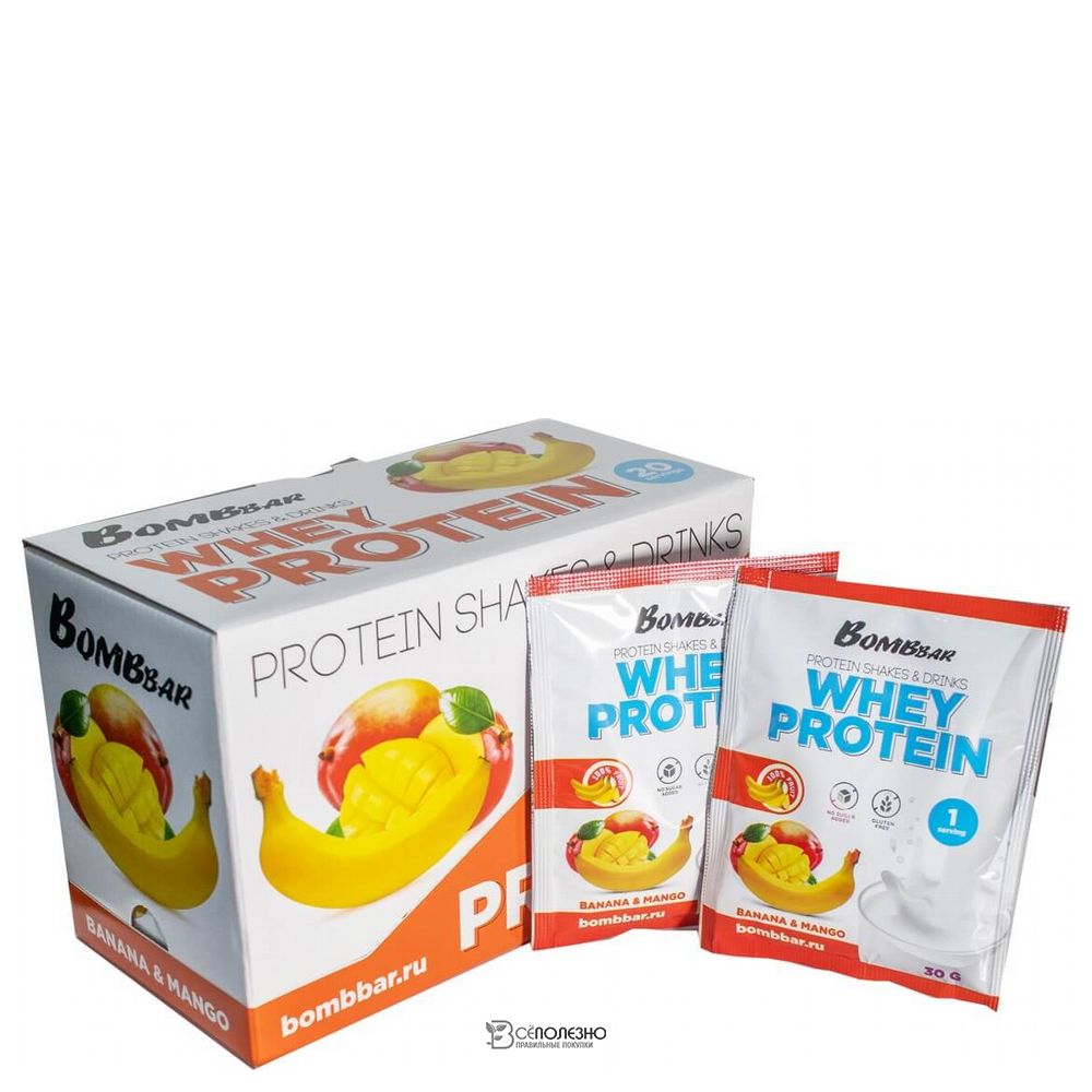 Порционный протеин Банан-манго 30 г BOMBBAR 113178