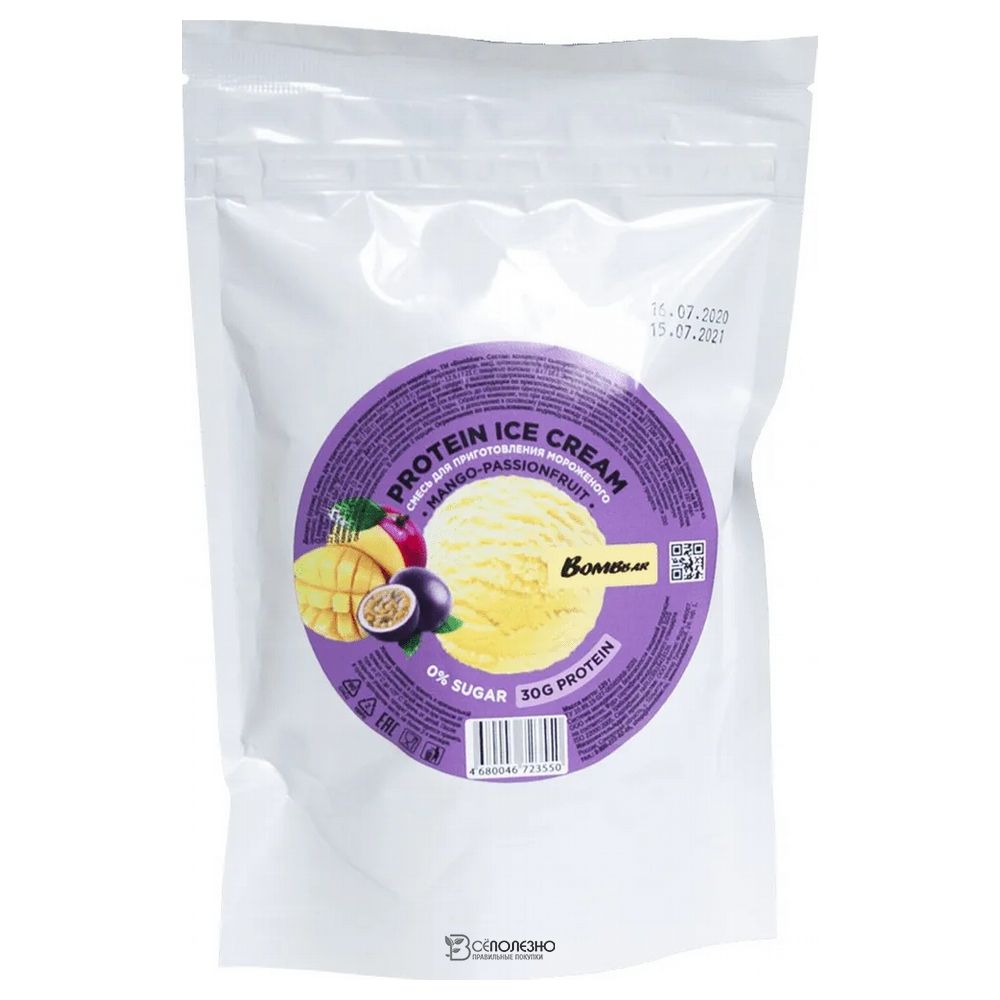 Смесь для приготовления мороженого Манго-маракуйя 120 г BOMBBAR 113198
