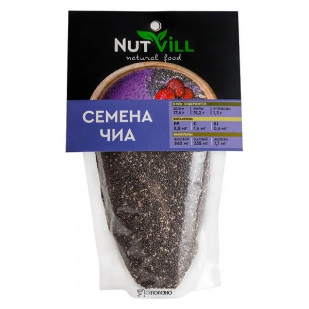 Семена чиа 200 г NUT VILL 113256