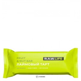 Батончик орехово-фруктовый Лаймовый тарт 47 г RAW LIFE 113351