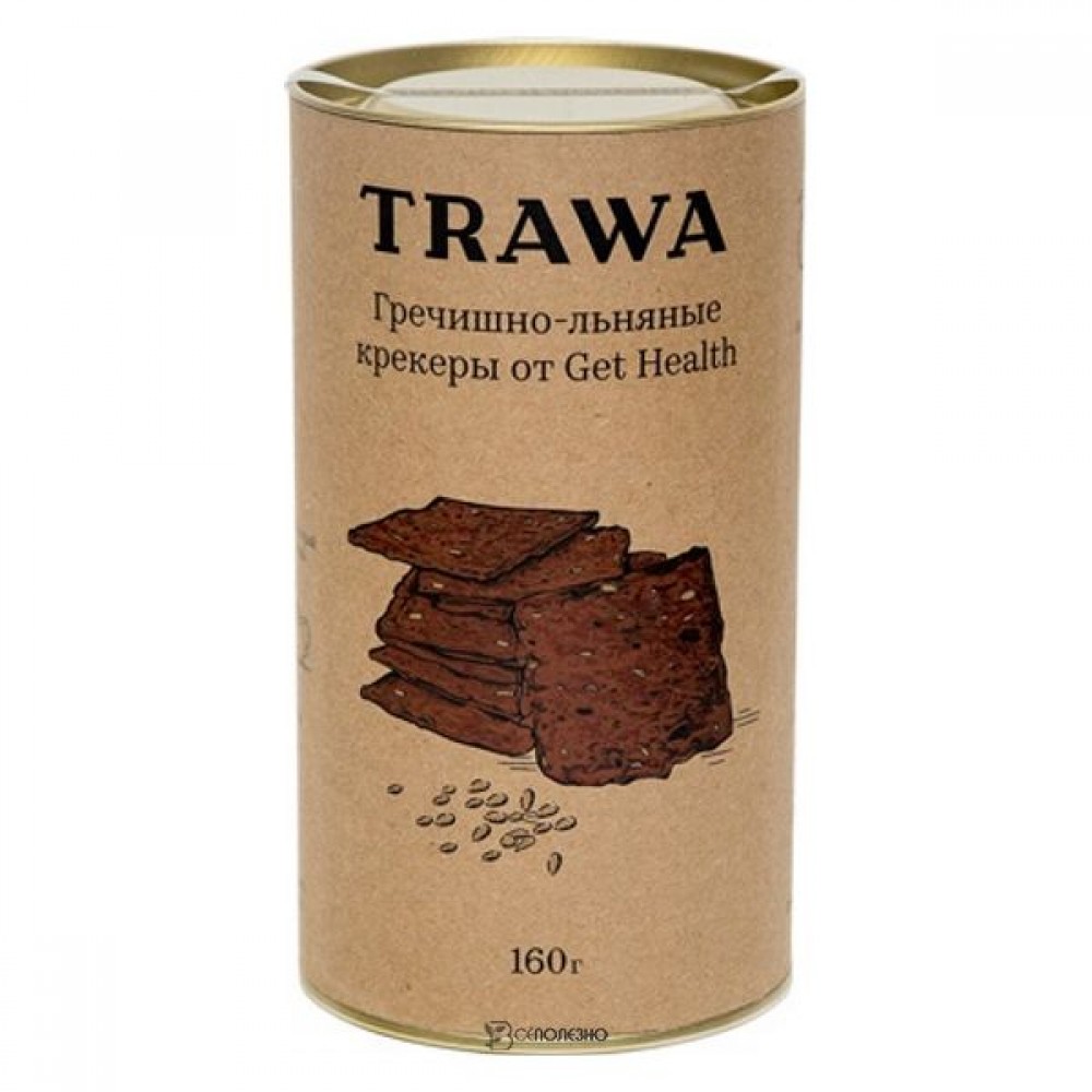 Крекеры гречишно-льняные от Get Health 160 г TRAWA 113404