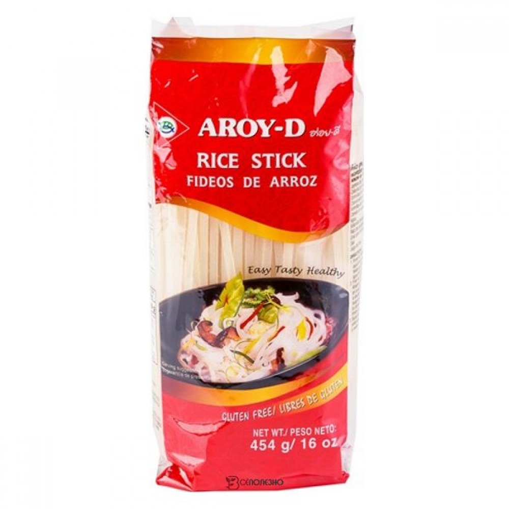 Рисовая лапша ширина 5 мм 454 г AROY-D 113414