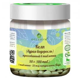 Келп прессованный в таблетки 50 г ОРГТИУМ 1134242