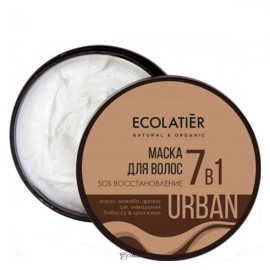 Маска для волос SOS восстановление 7 в 1 Какао и жожоба 380 мл ECOLATIER 1134254