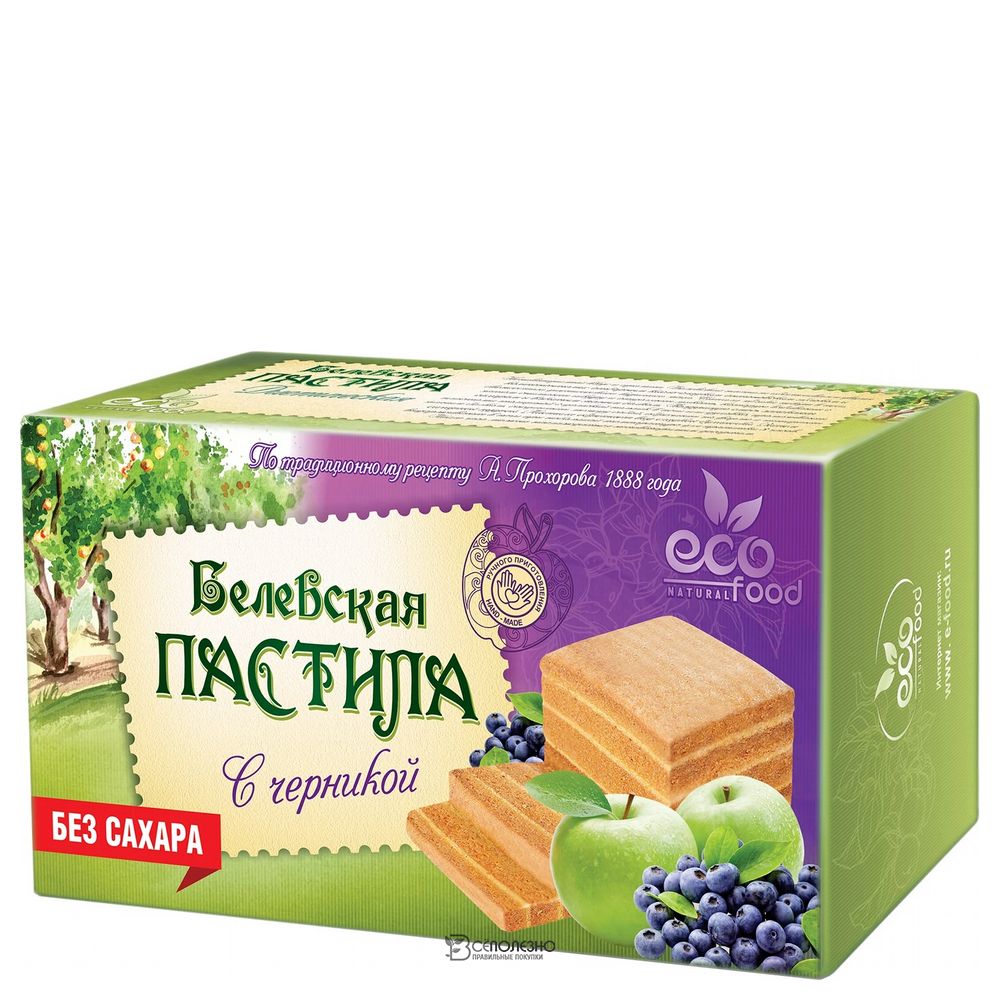 Пастила Белёвская с черникой 100 г ECOFOOD 1134273