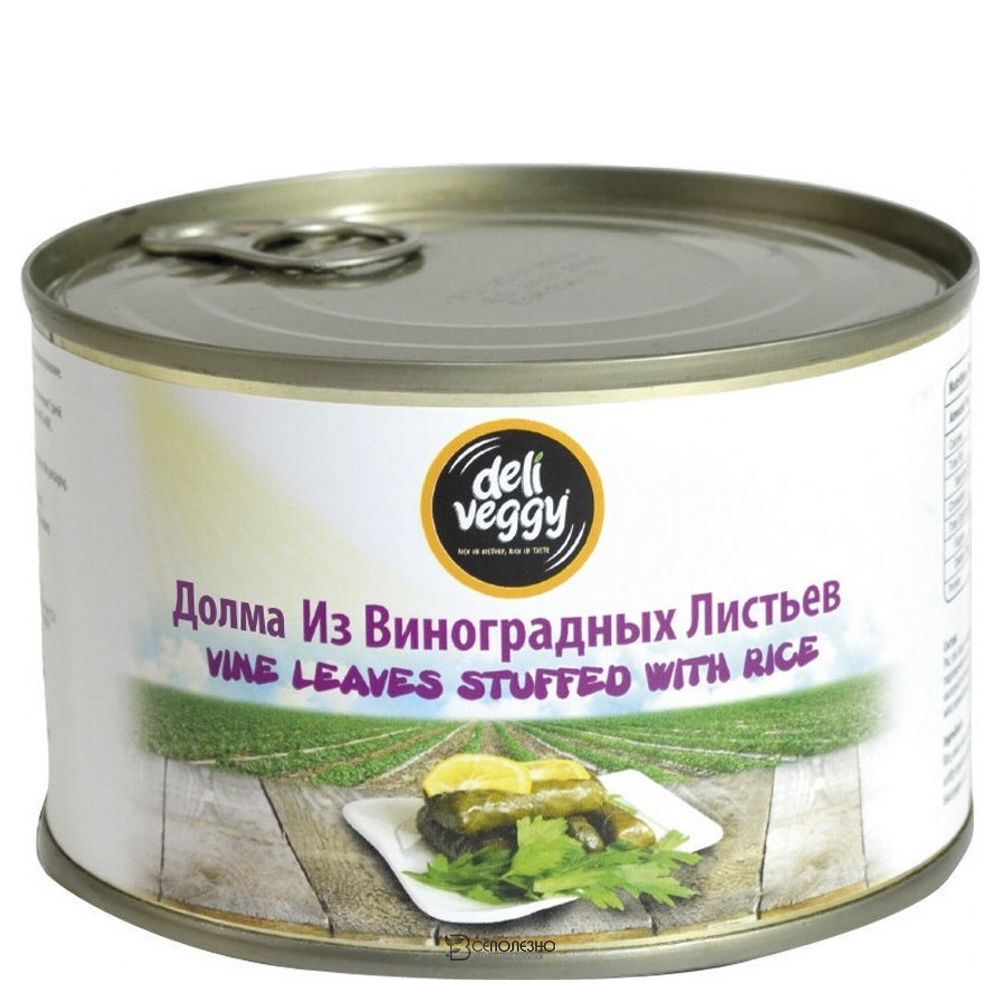 Долма из виноградных листьев 400 г DELI VEGGY 113454