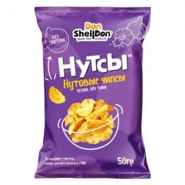 Безглютеновые чипсы со вкусом чеснока льна и тмина 50 г НУТСЫ 1134654