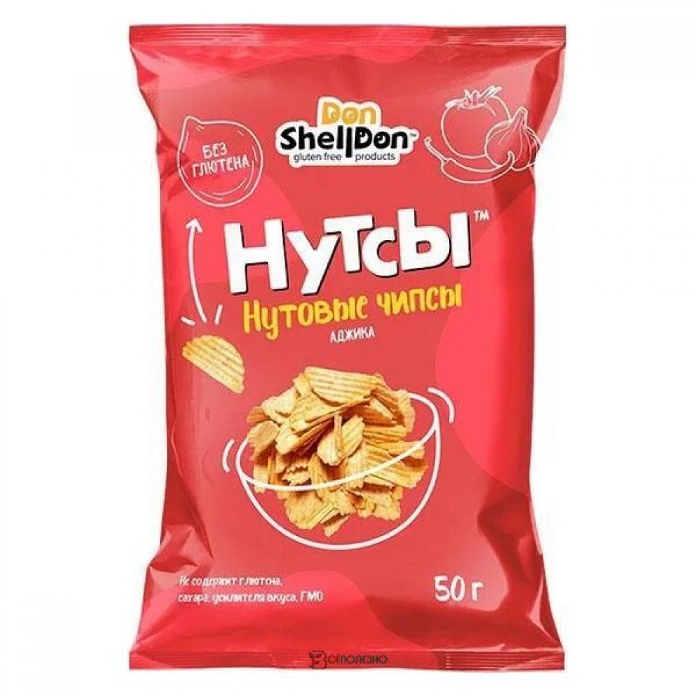 Безглютеновые чипсы со вкусом Аджики 50 г DON SHELLDON 1134768