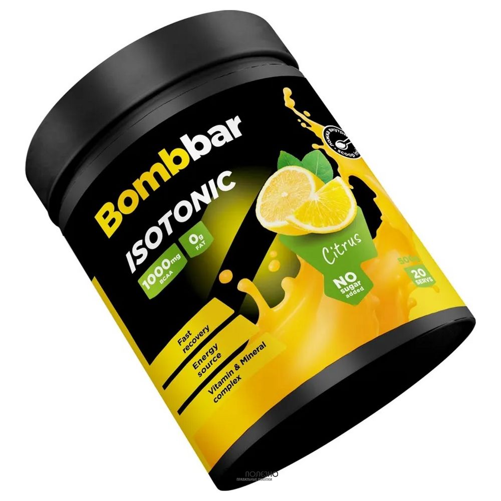 Коктейль изотонический со вкусом Isotonic Цитрусовый 500 г BOMBBAR 1134769