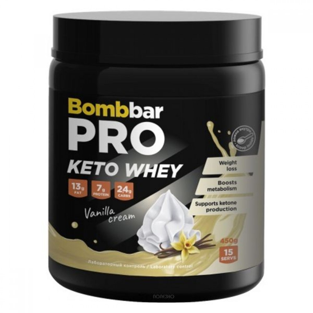 Коктейль со вкусом Кето сливки-ваниль 450 г BOMBBAR 1134782
