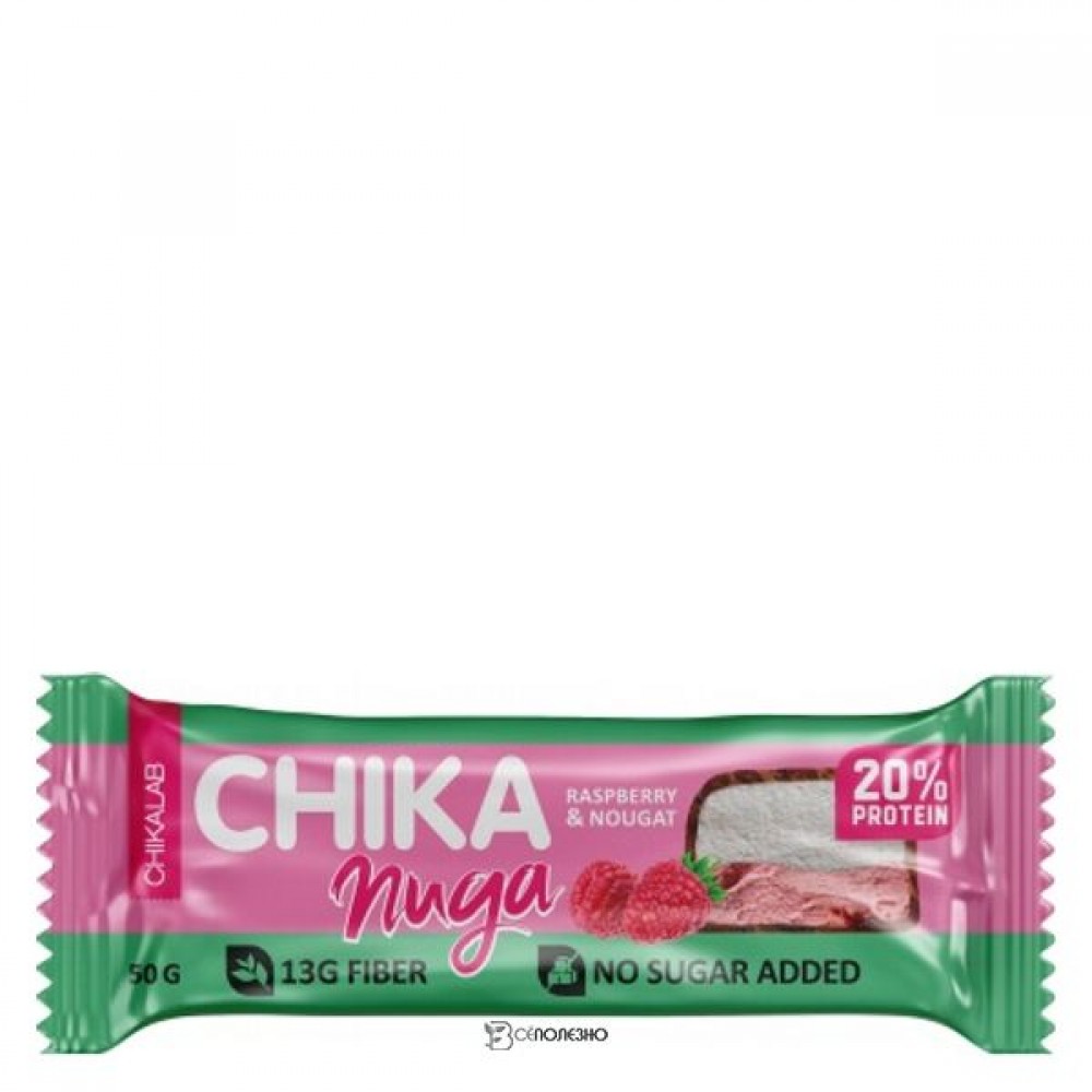 Батончик глазированный Нуга с малиной 50 г CHIKALAB 1135002