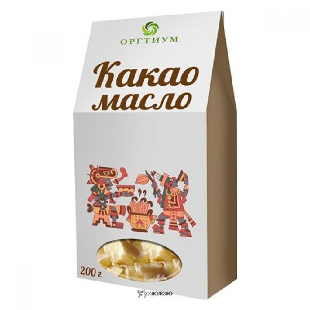 Какао-масло горячего первого отжима 200 г ОРГТИУМ 1135012