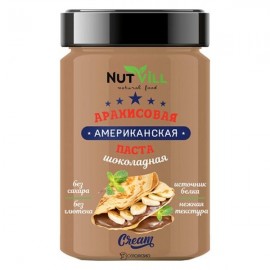 Паста Американская арахисовая шоколадная без сахара 180 г NUT VILL 1135146